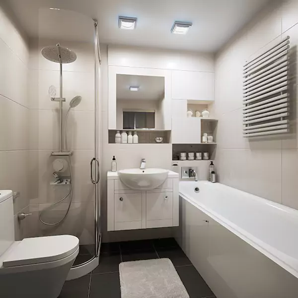 White Bathroom Remodel in Naples, Florida